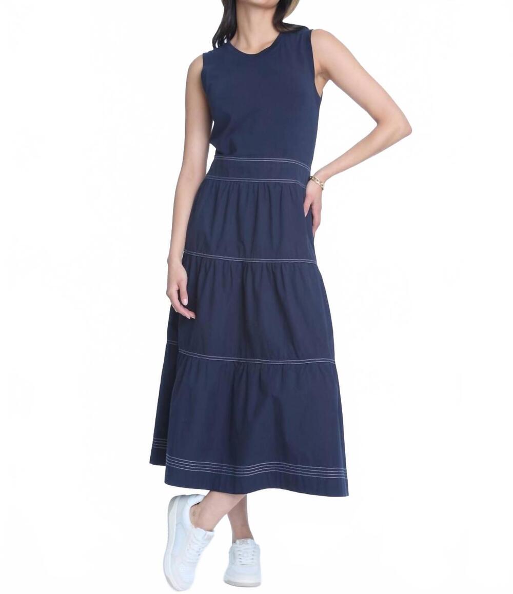 NEW ELLIOTT LAUREN stitch fit dress in navy